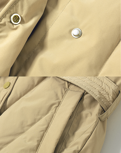 ♀Collarless Down Jacket