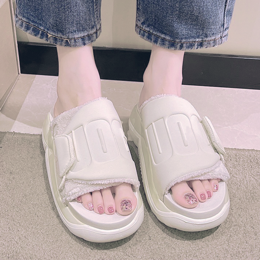 ♀Elastic Platform Velcro Sandal