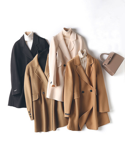 ♀Wool Middle Chester Coat