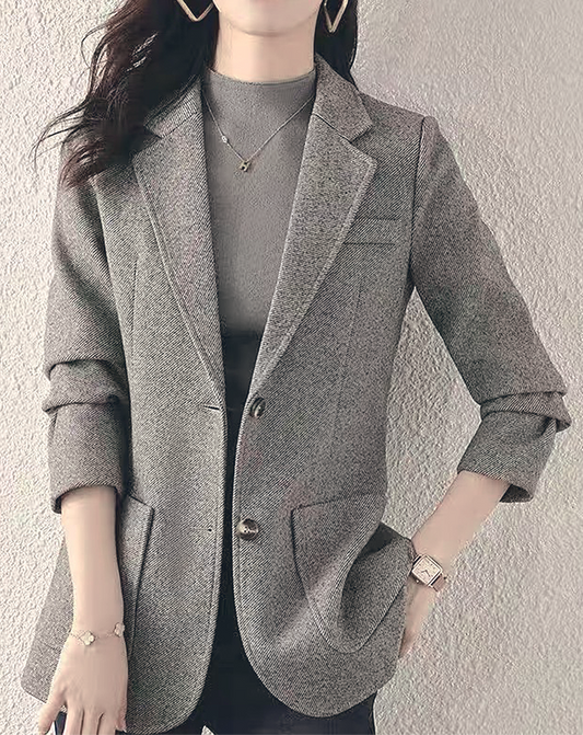 ♀Creased Sleeve Jacket