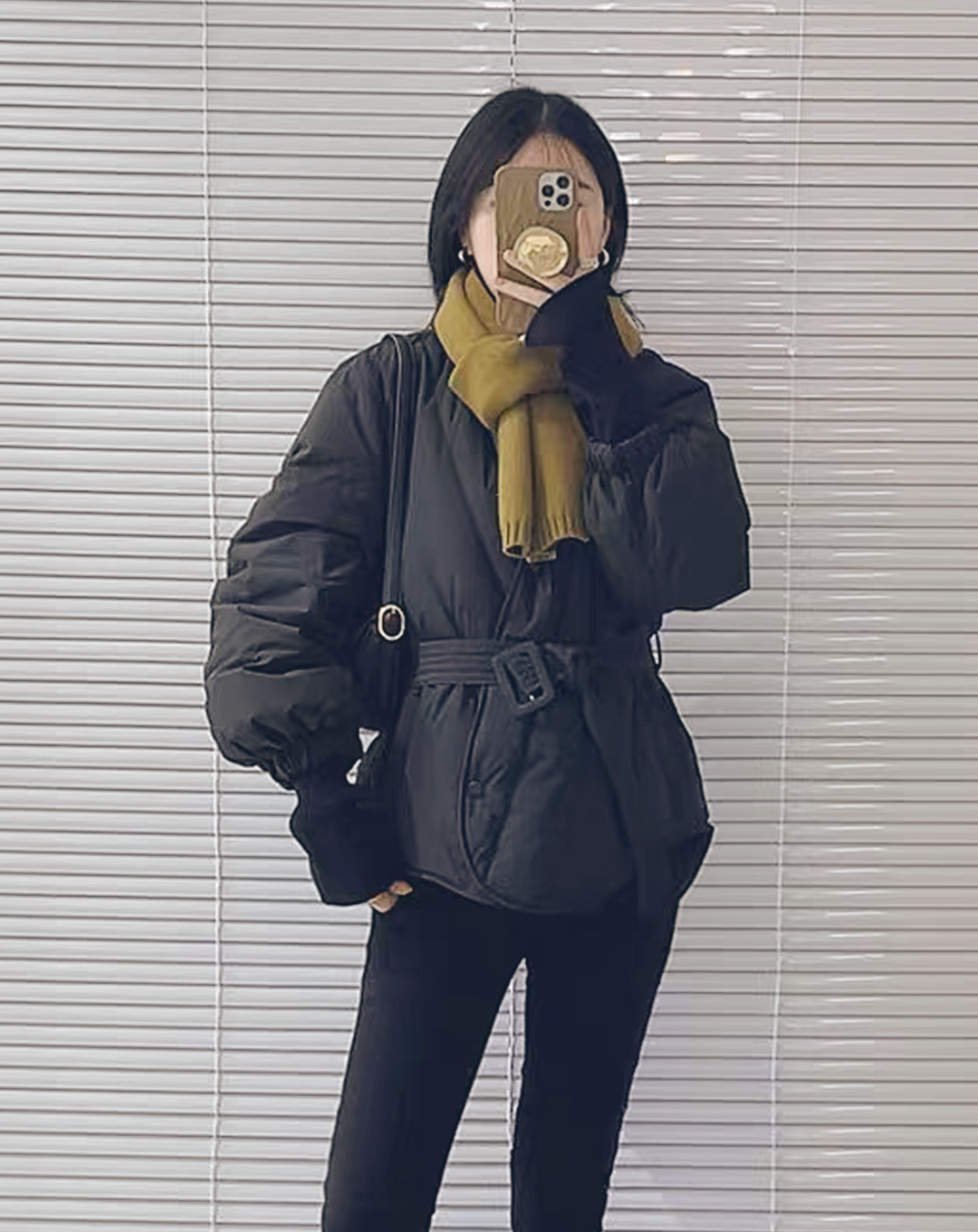 ♀Collarless Down Jacket