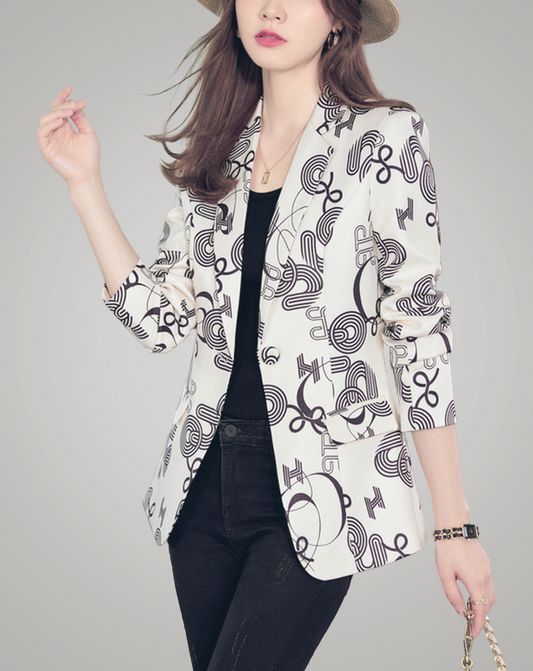 ♀Curve Pattern Design Jacket