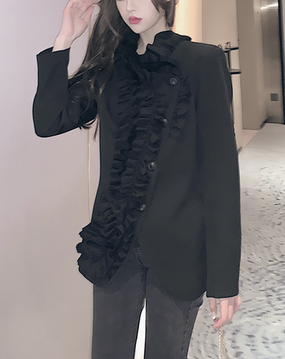 ♀Curved Frill Shirt