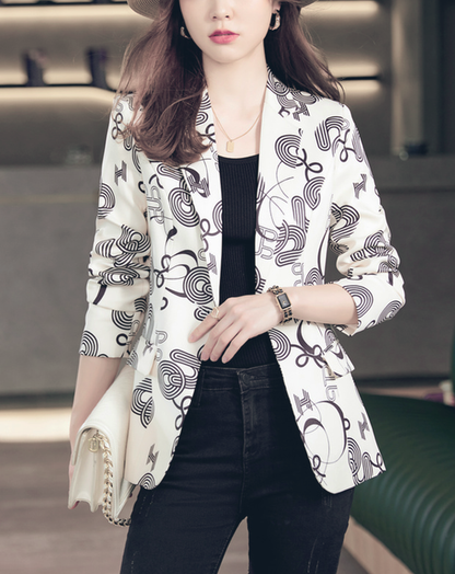 ♀Curve Pattern Design Jacket