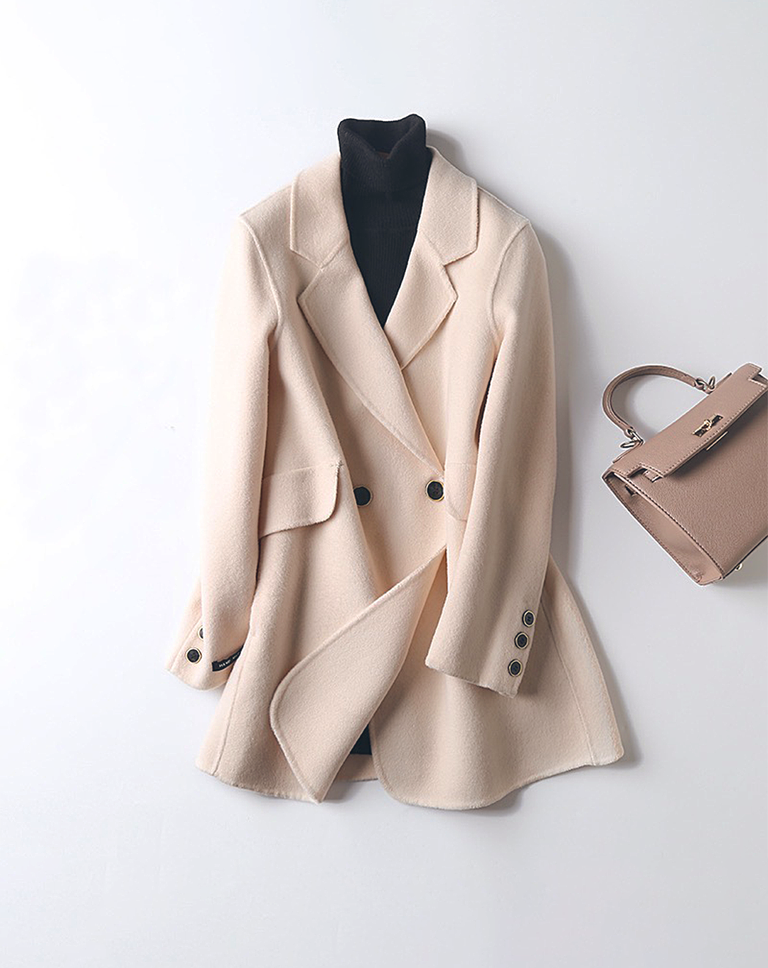 ♀Wool Middle Chester Coat