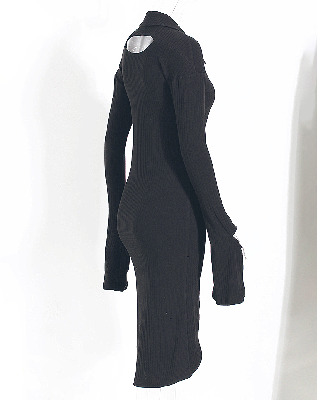 ♀Back Cutout Long Knit Dress