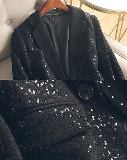 ♀Sequin Black Jacket