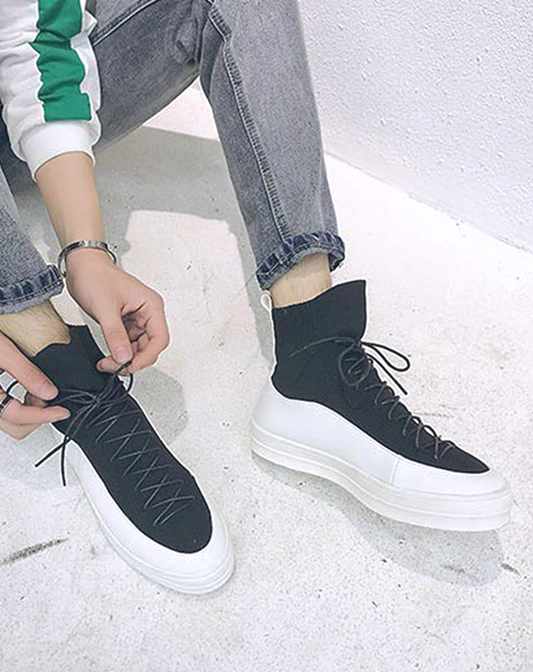 ♂♀Platform Lace-up Shoes