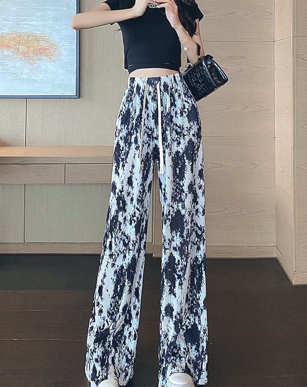 ♀Pattern Design Loose Pants