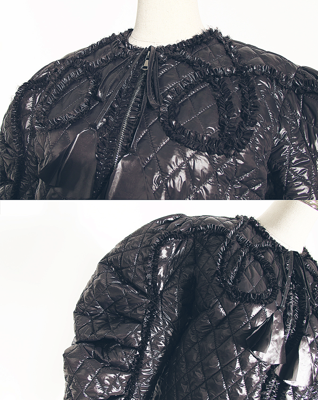 ♀Quilted Design Volume Sleeve Jacket