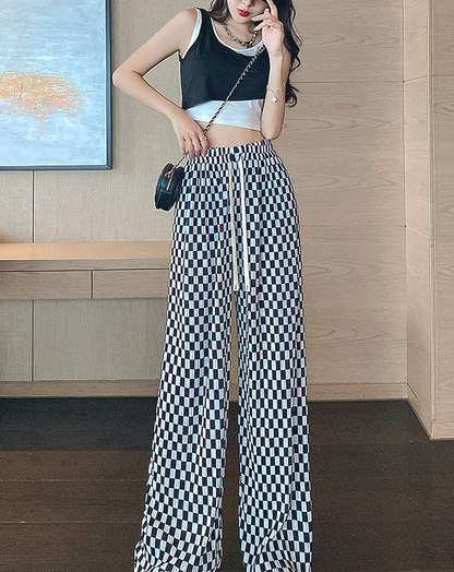 ♀Pattern Design Loose Pants