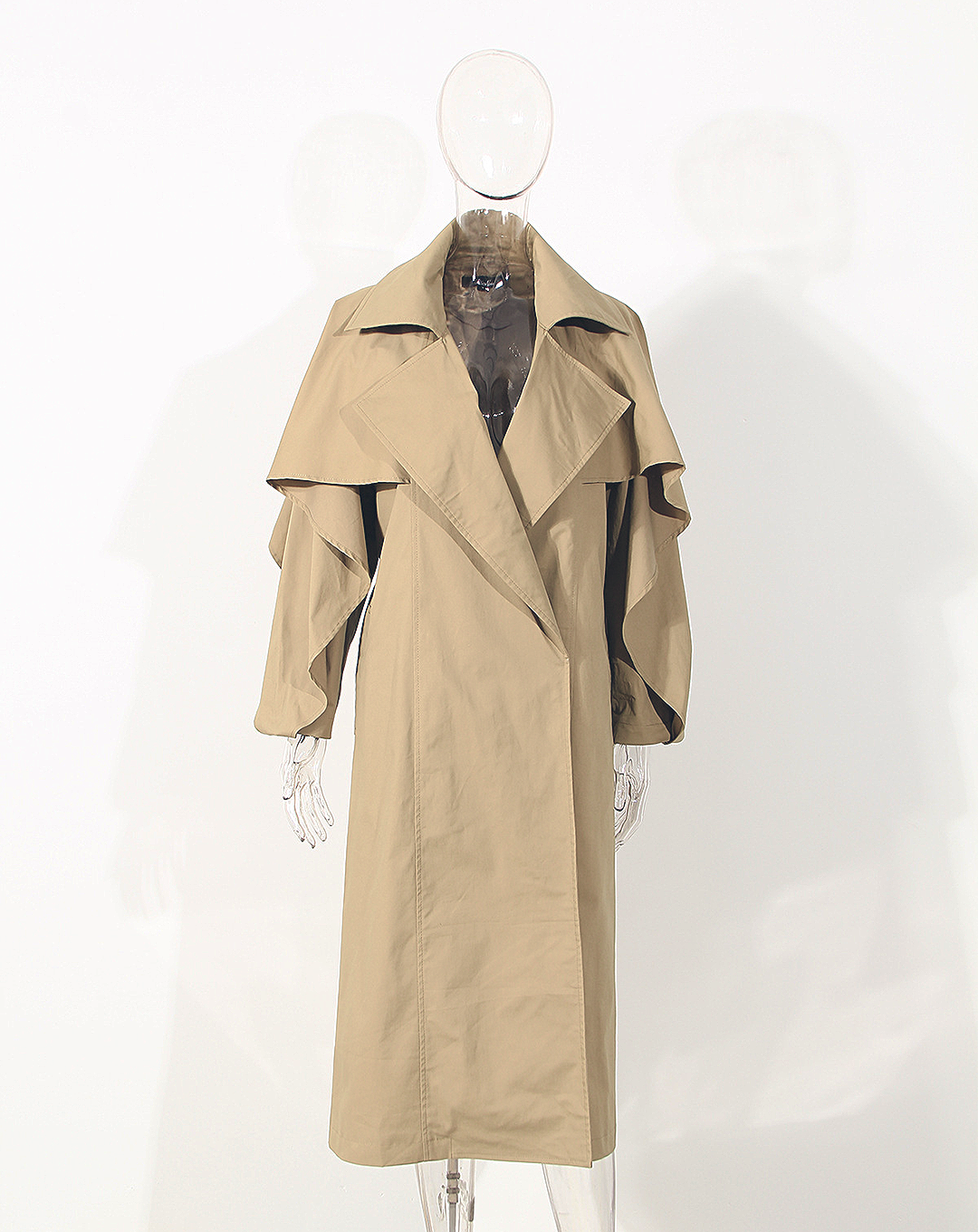 ♀Cape Style Long Trench Coat