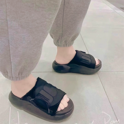 ♀Elastic Platform Velcro Sandal