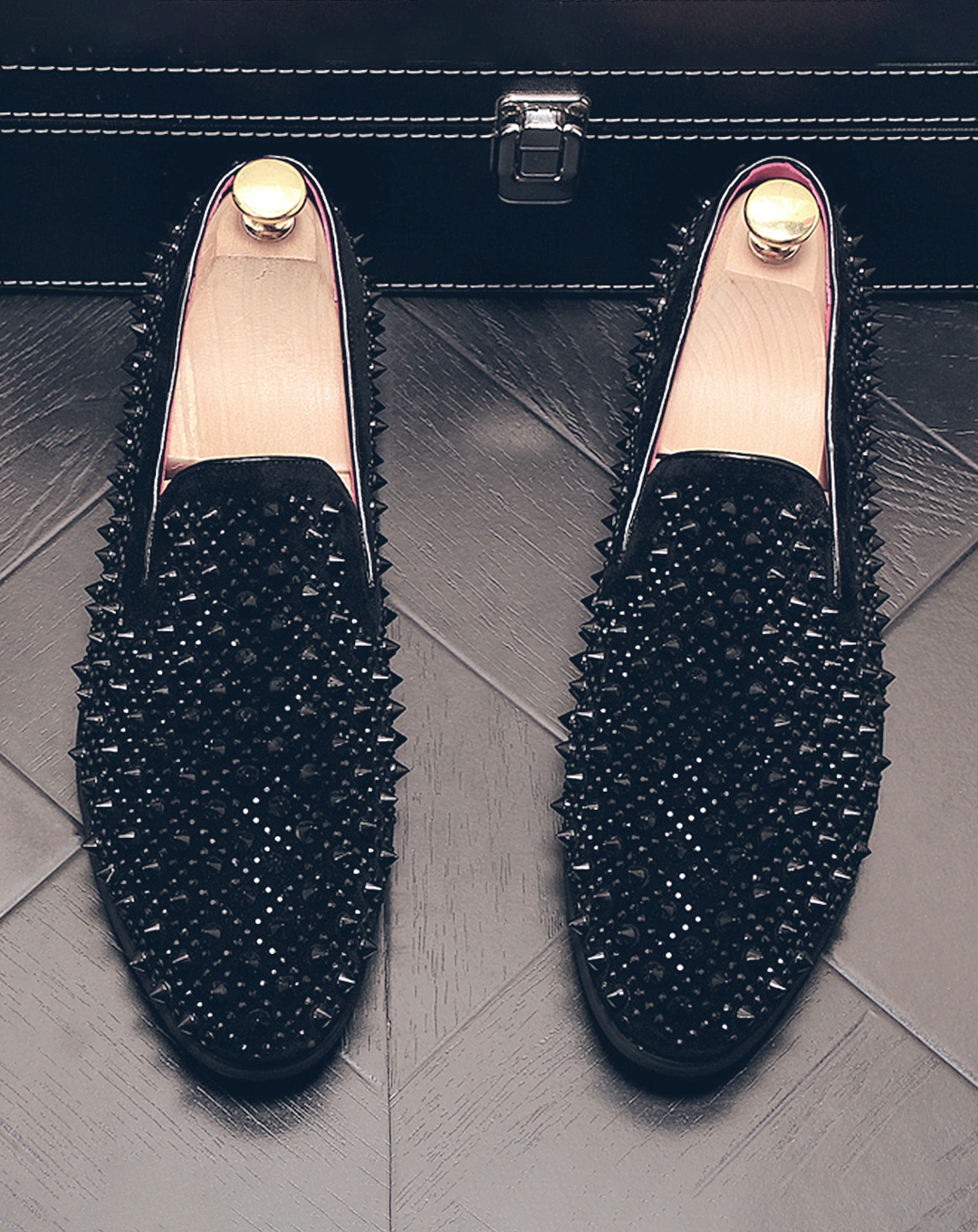 ♂♀Metal Conical Studs Shoes