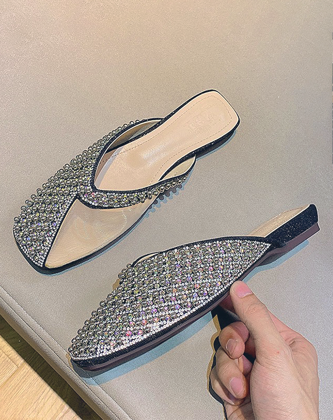 ♀Decorative Design Mule Sandals