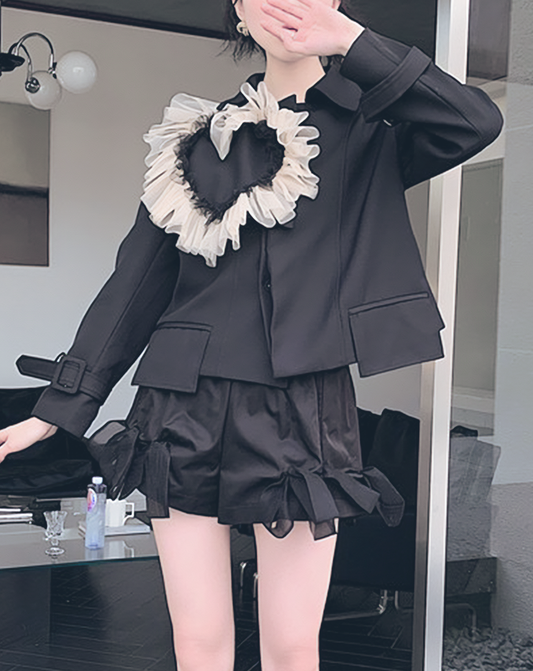 ♀Heart-shaped Frill Jacket