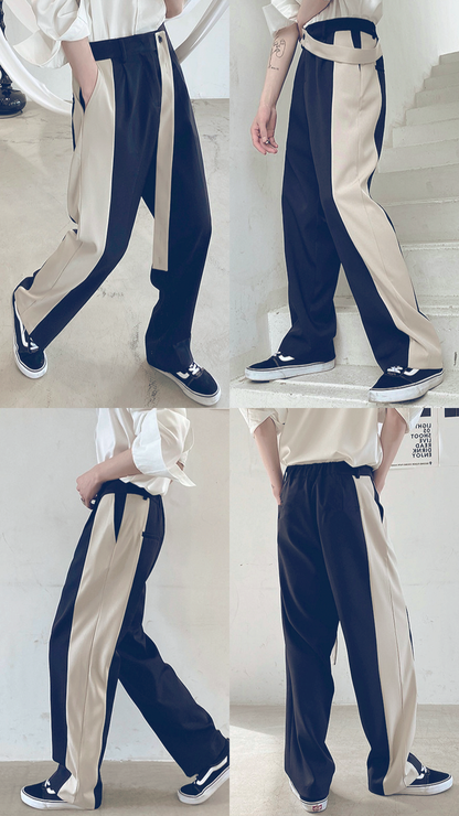 ♂Contrast Line Loose Pants