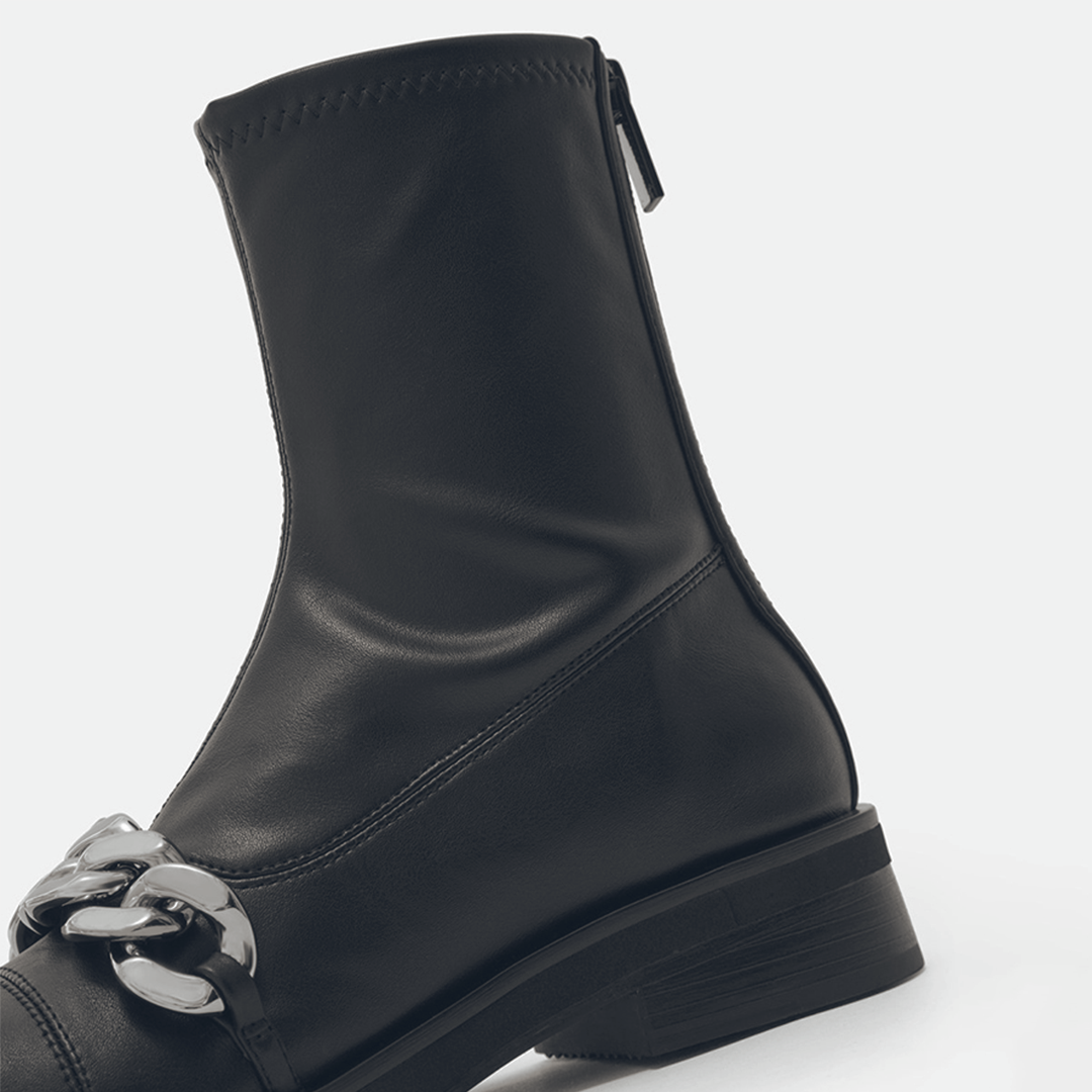 ♀本革／Chain Design Boots