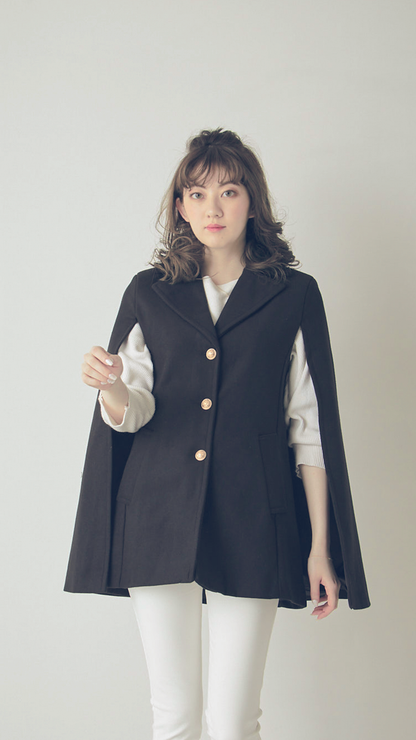 ♀Preppy Cape Jacket