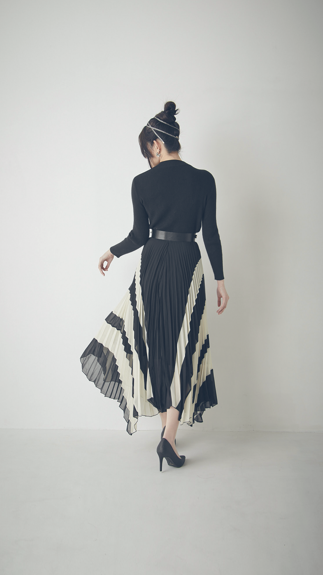 ♀Drape Pleated Skirt