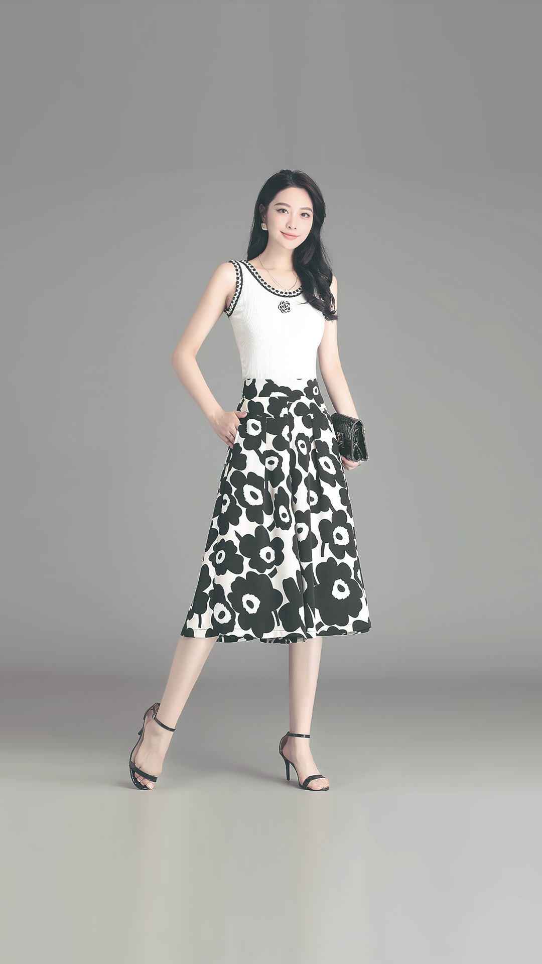 ♀Flower Print Drape Pants Skirt – SOSOS design