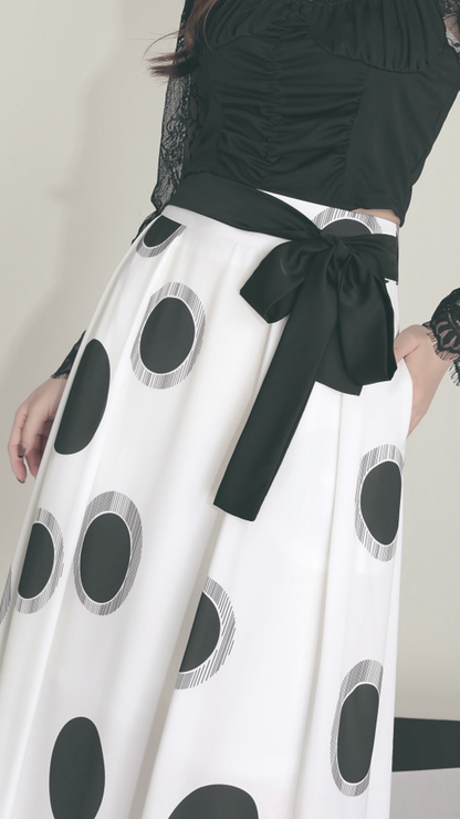 ♀Random Dot A-Line Skirt