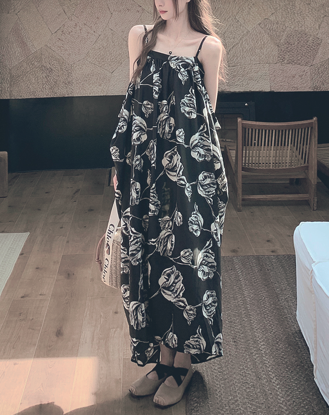 ♀Off Shoulder Flower Dress