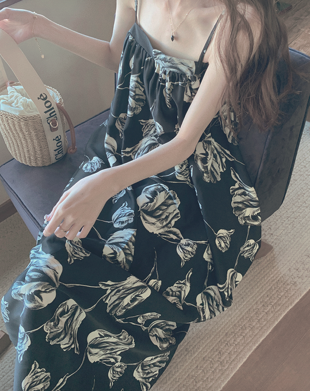 ♀Off Shoulder Flower Dress