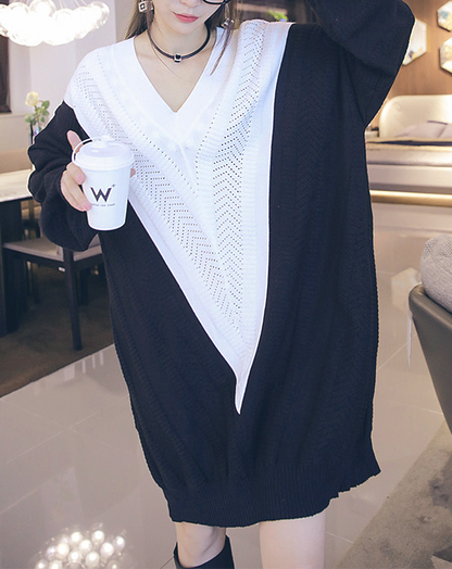 ♀V-neck Cool Loose Sweater