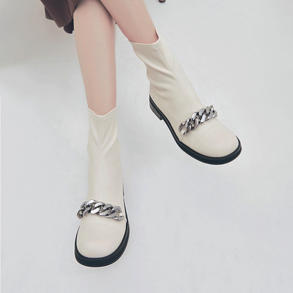 ♀本革／Chain Design Boots