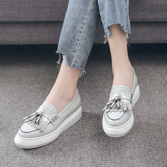 ♀Quilted Tassel Loafer